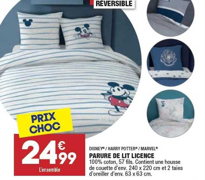Parure De Lit Licence Disney - Harry Potter - Marvel