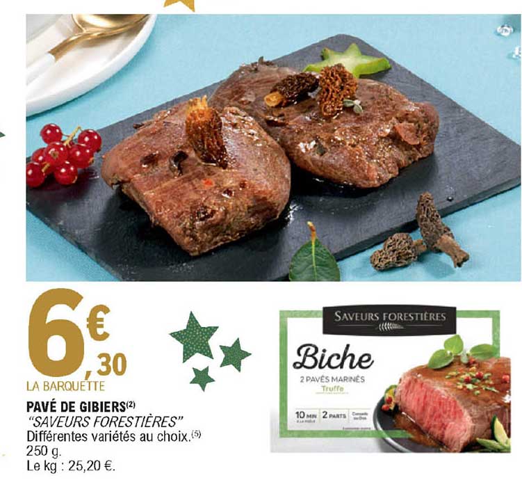 pavé de gibiers "saveurs forestières"