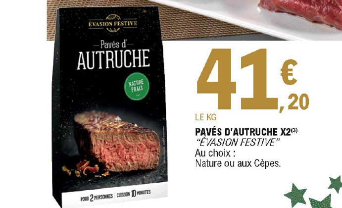 pavés d'autruche x2 "évasion festive"