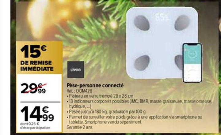 pèse-personne connecté livoo