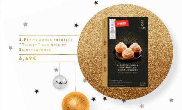 petits choux surgelés "thiriet" aux noix de saint-jacques