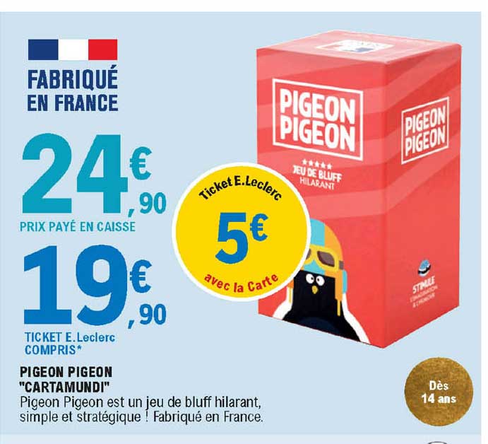 Pigeon Pigeon "cartamundi"