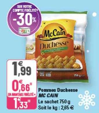 pommes duchesse mc cain