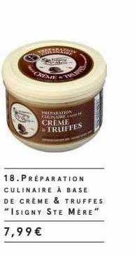 préparation culinaire à base de crème & truffes "isigny ste mère"
