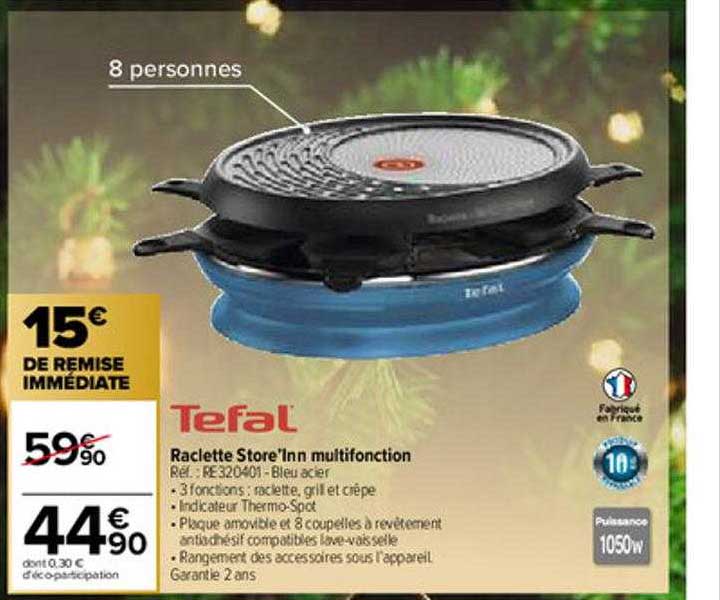 raclette store "inn multifonction tefal