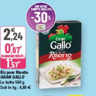 riz pour risotto gran gallo