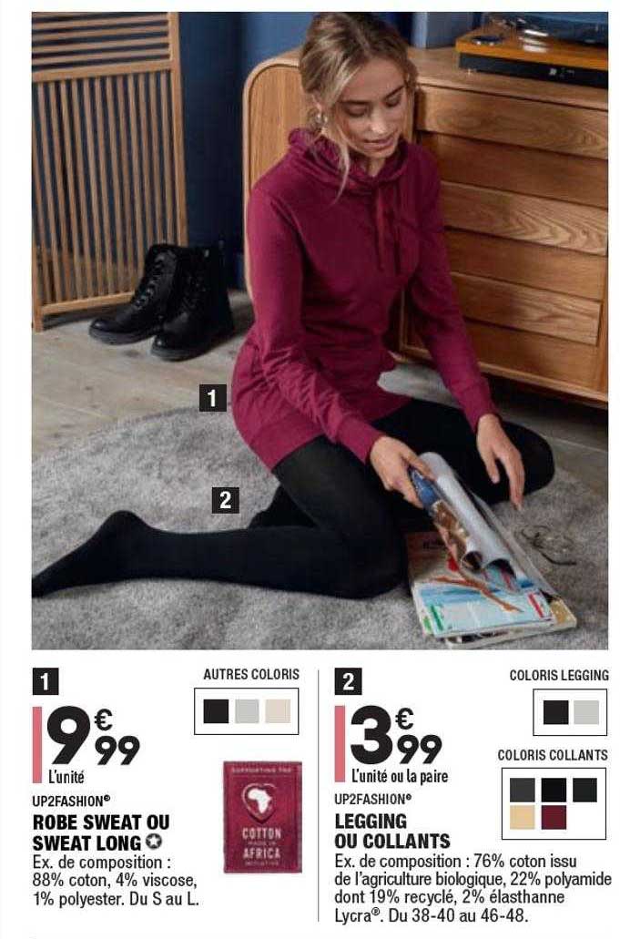 Robe Sweat Ou Sweat Long, Legging Ou Collant Up2fashion