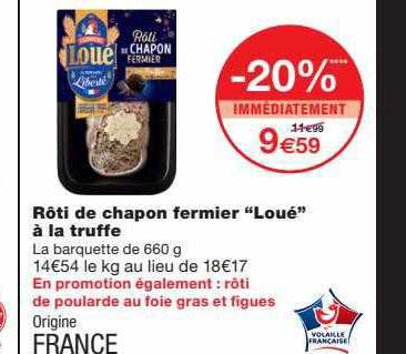 rôti de chapon fermier "loué" à la truffe