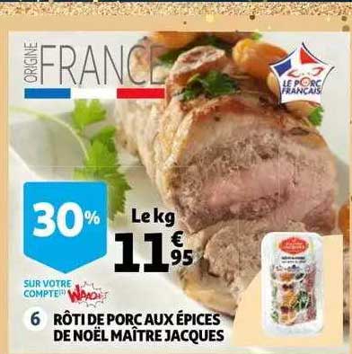 rôti de porc aux épices de noël maître jacques