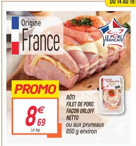 rôti filet de porc façon orloff netto
