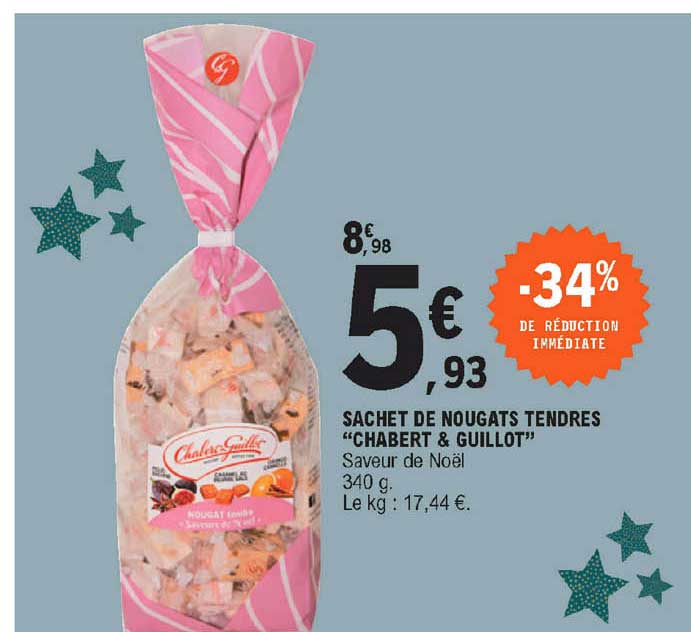 sachet de nougats tendres "chabert & guillot"