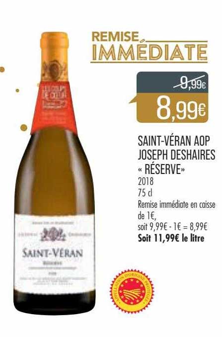 saint-véran aop joseph deshaires "réserve" 2018