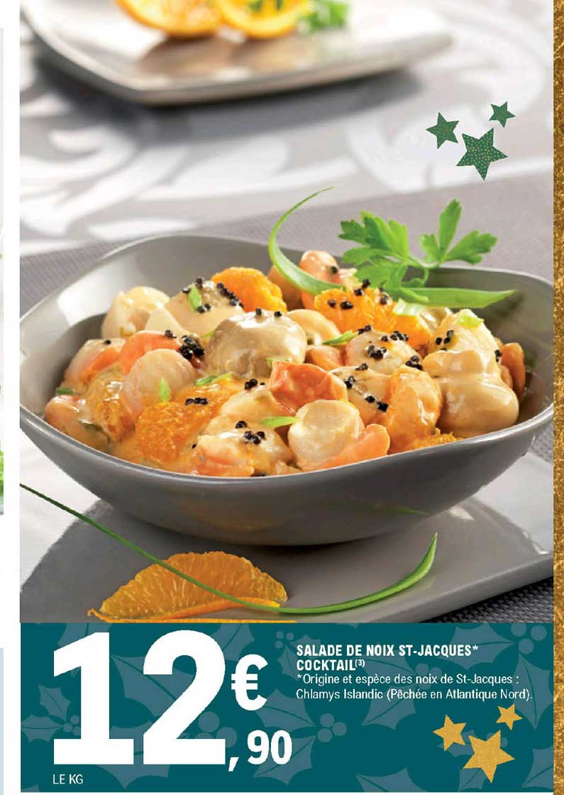 salade de noix st-jacques cocktail