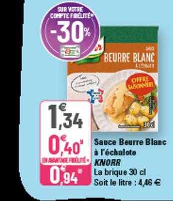 sauce beurre blanc à l'échalote knorr