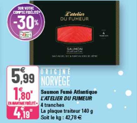 saumon fumé atlantique l'atelier du fumeur