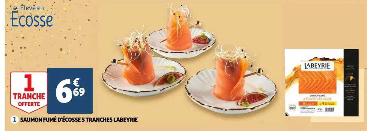 saumon fumé d'écosse 5 tranches labeyrie