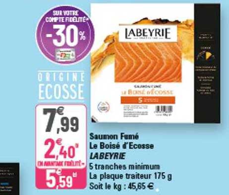 saumon fumé le boisé d'écosse labeyrie