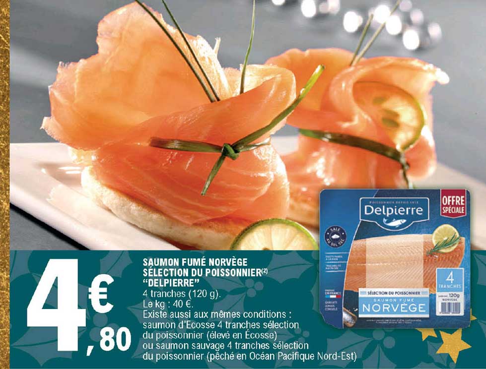 Saumon Fumé Norvège Sélection Du Poissonnier "delpierre"