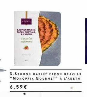 saumon mariné façon gravlax "monoprix gourmet"  à l'aneth