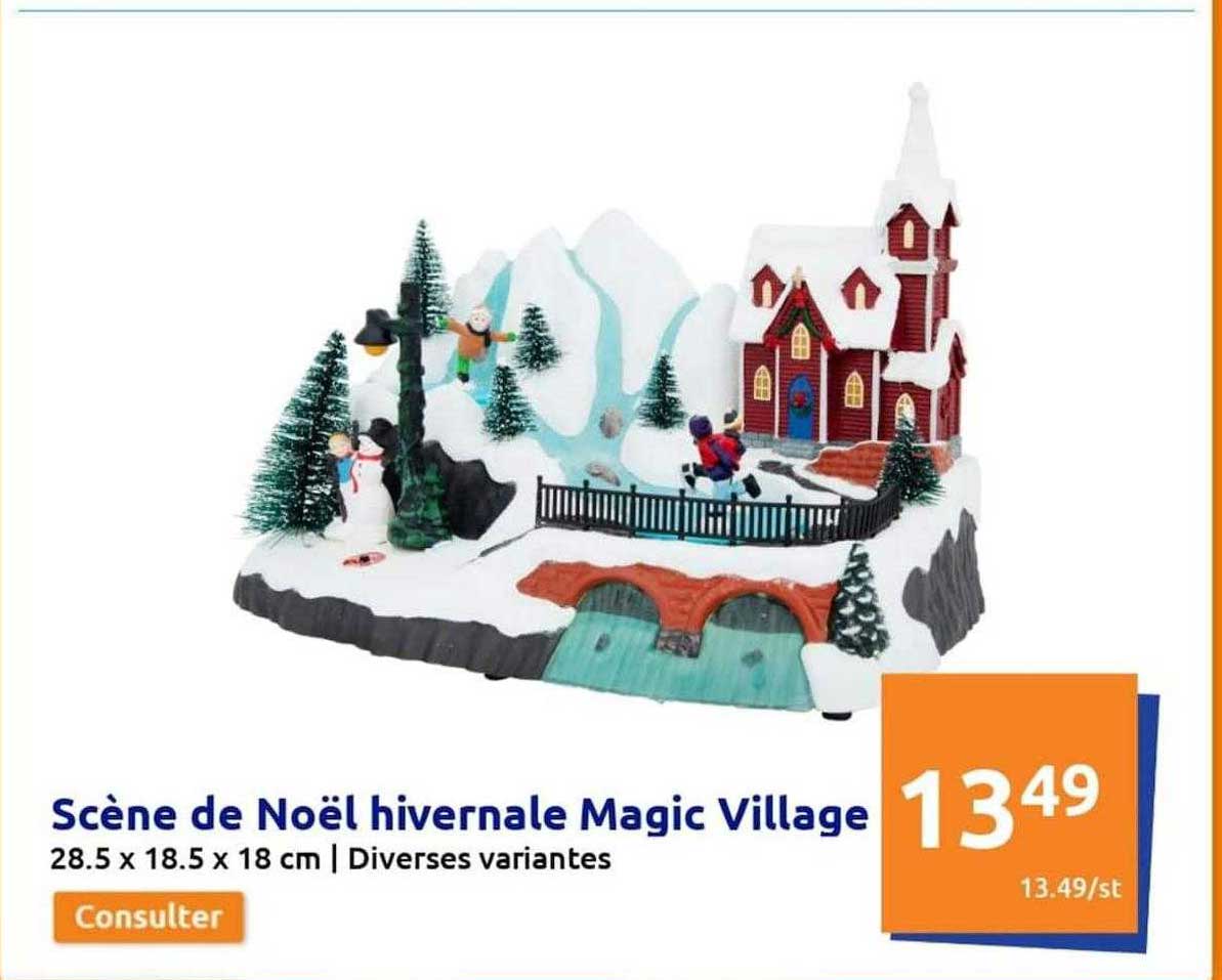 scène de noël hivernale magic village