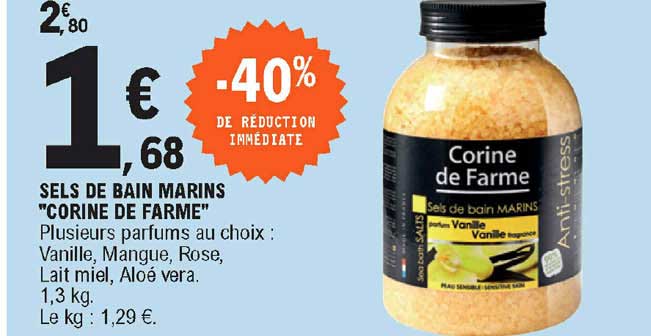 sels de bain marins "corine de farme"