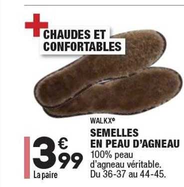 Semelles En Peau D'agneau Walkx