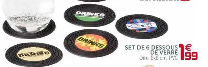 Set De 6 Dessous De Verre