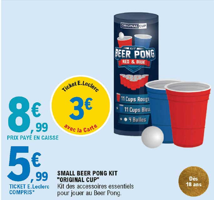 small beer pong kit "original cup"