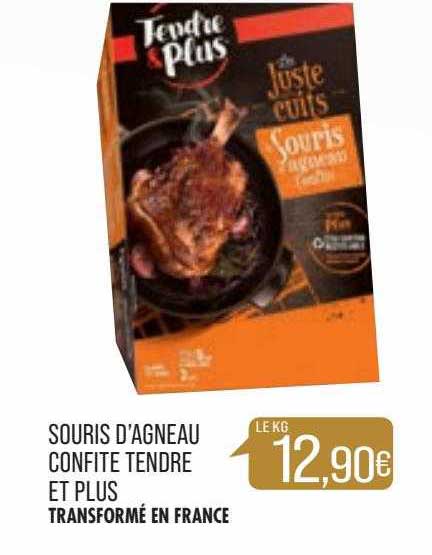 souris d'agneau confite tendre et plus