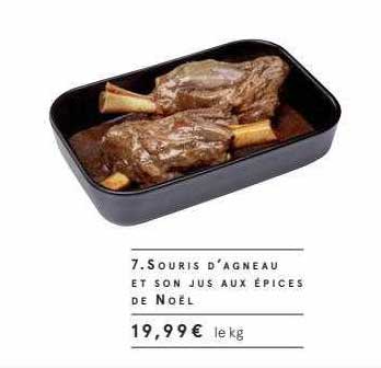 souris d'agneau et son jus aux épices de noël