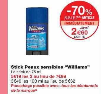 Stick Peaux Sensibles "williams"