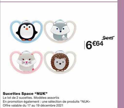 Sucettes Space "nuk"