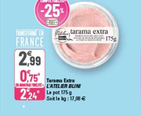 tarama extra l'atelier blini