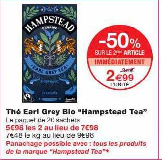 the earl grey bio "hampstead tea"