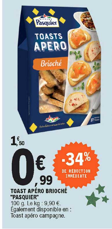 Toast Apéro Brioché "pasquier"