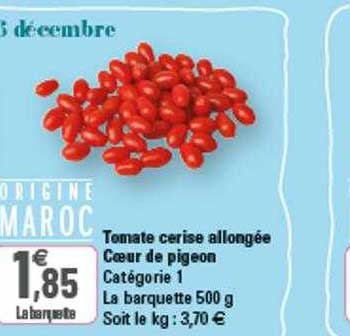 Tomate Cerise Allongée Cœur De Pigeon