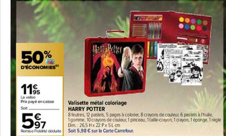 valisette métal coloriage harry potter