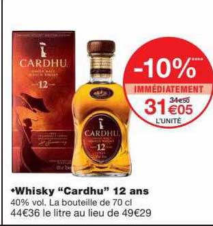 wwhisky "cardhu" 12 ans