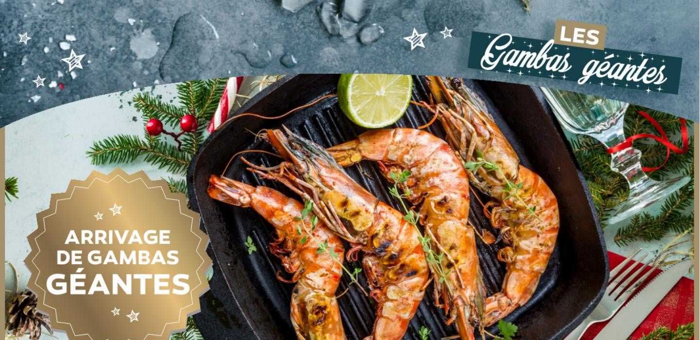 arrivage de gambas géantes