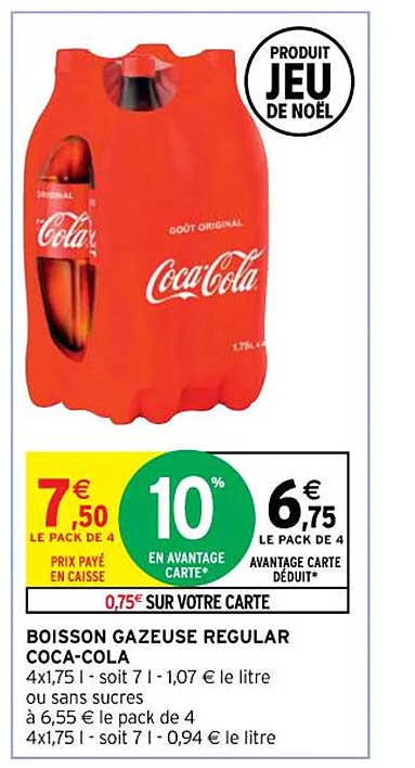 boisson gazeuse regular coca-cola