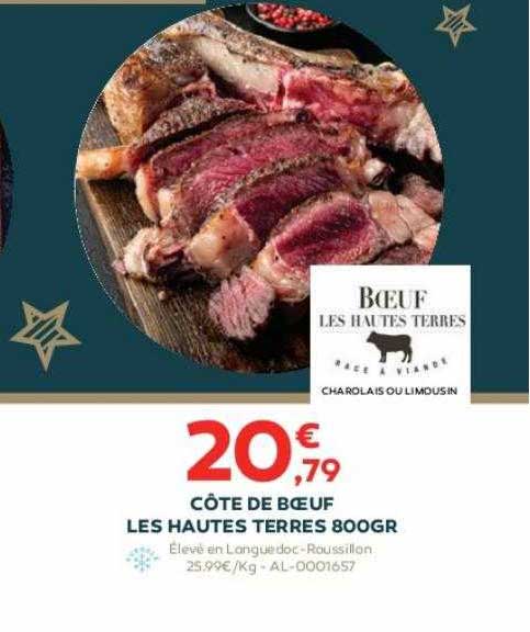 côte de bœuf les hautes terres 800 gr