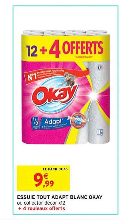 essuie tout adapt blanc okay