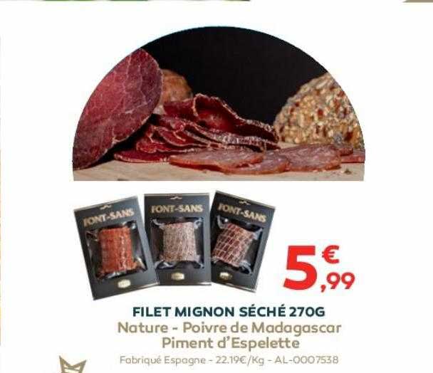 Filet Mignon Séché 270 G