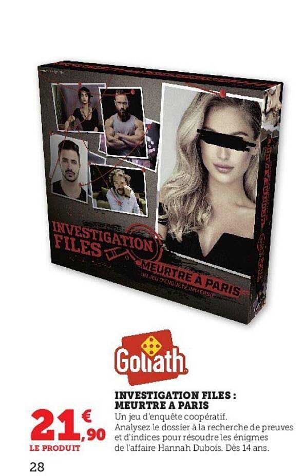 investigation files : meurtre à paris goliath