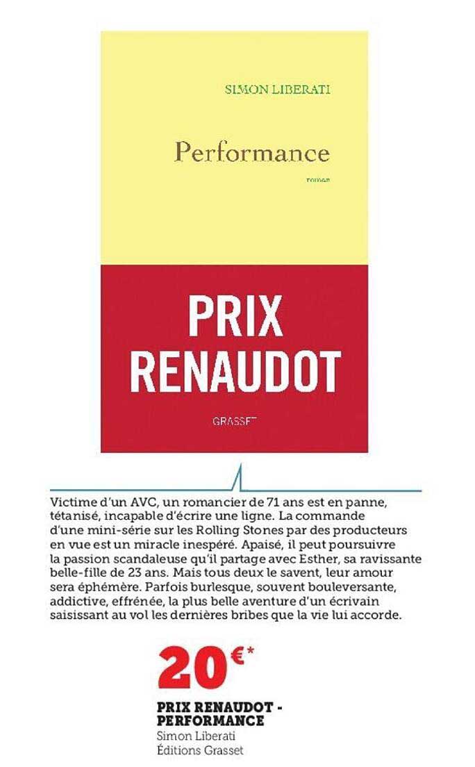 prix renaudot - performance