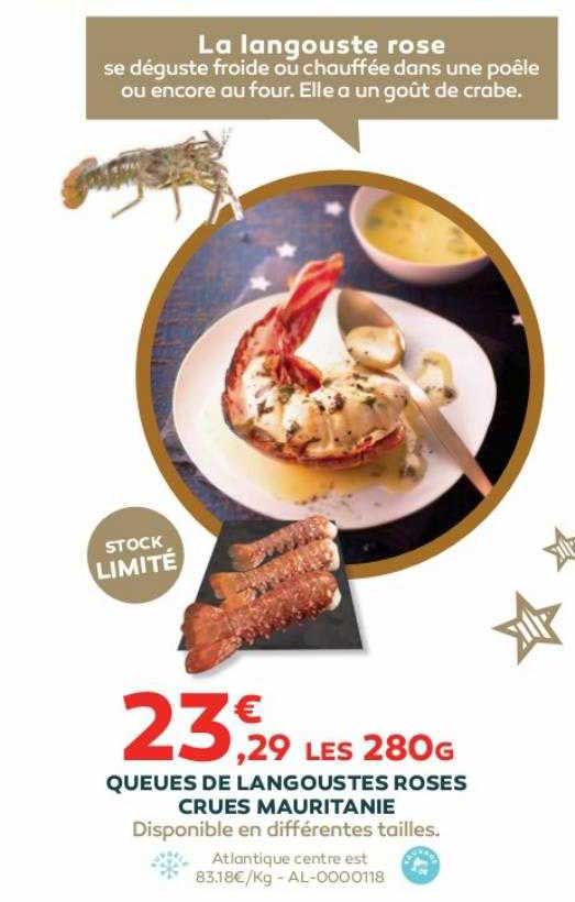 Queues De Langoustes Roses Crues Mauritanie