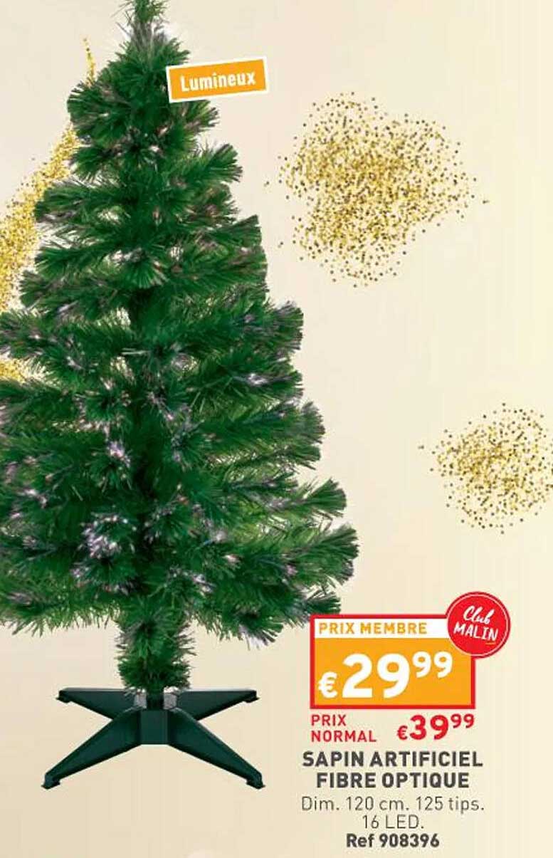 sapin artificiel fibre optique
