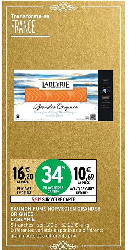 saumon fumé norvégien grandes origines labeyrie