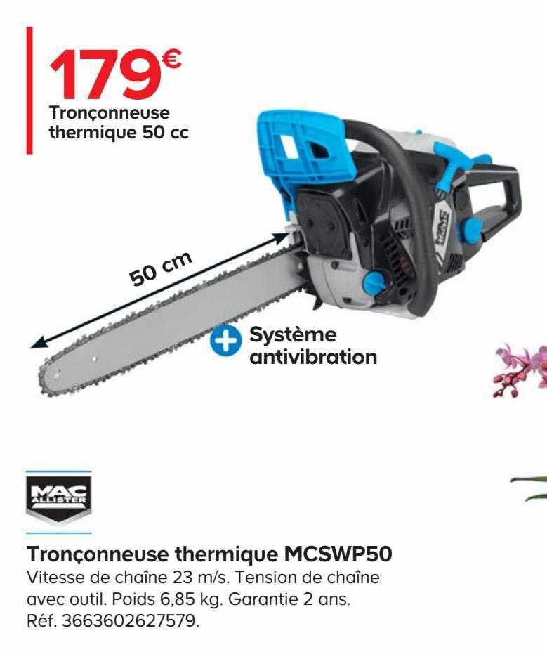 tronçonneuse thermique 50 cc mac allister