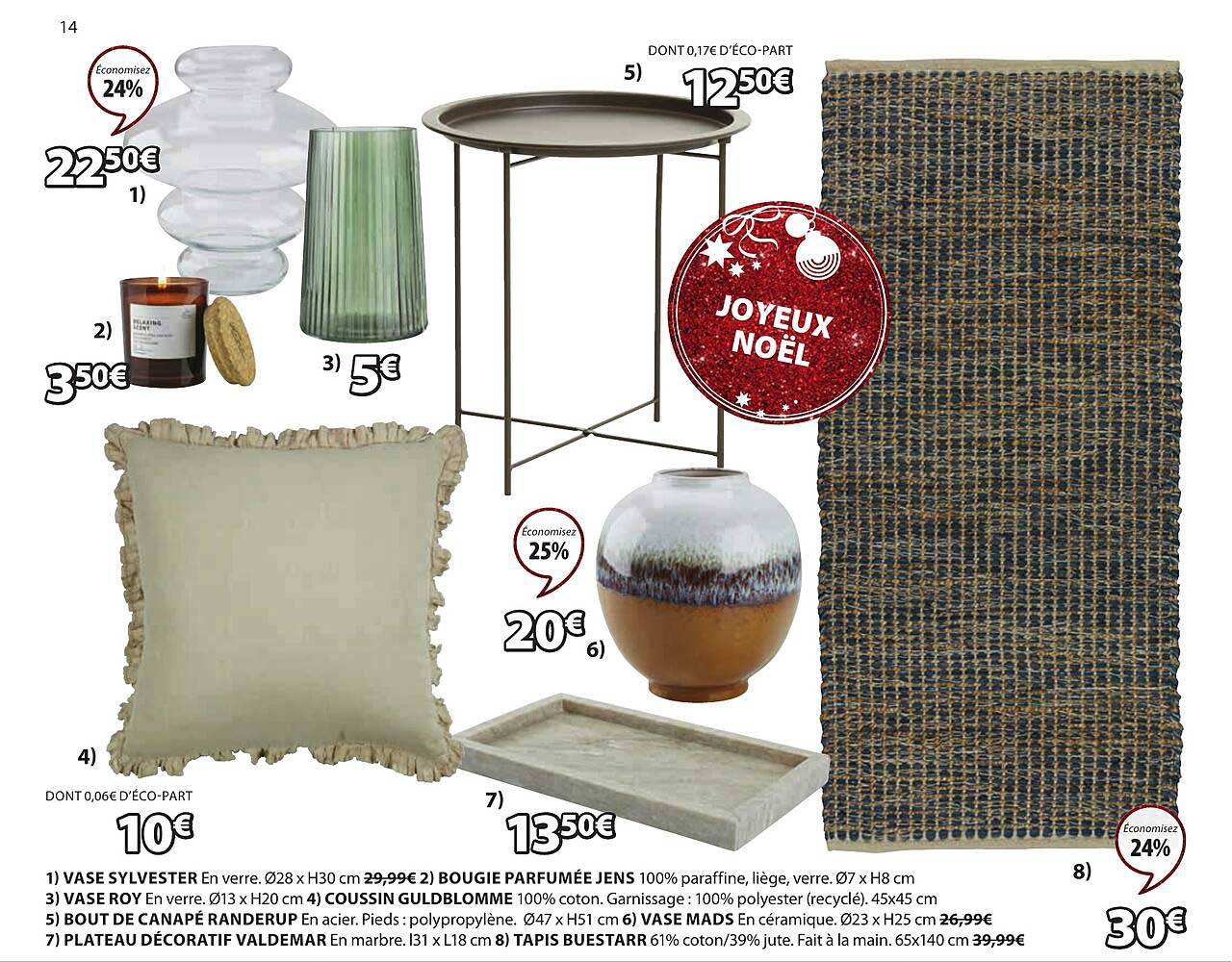 vase sylvester, bougie parfumée jens, vase roy, coussin guldblomme, bout de canapé randerup, vase mads, plateau décoratif valdemar, tapis buestarr